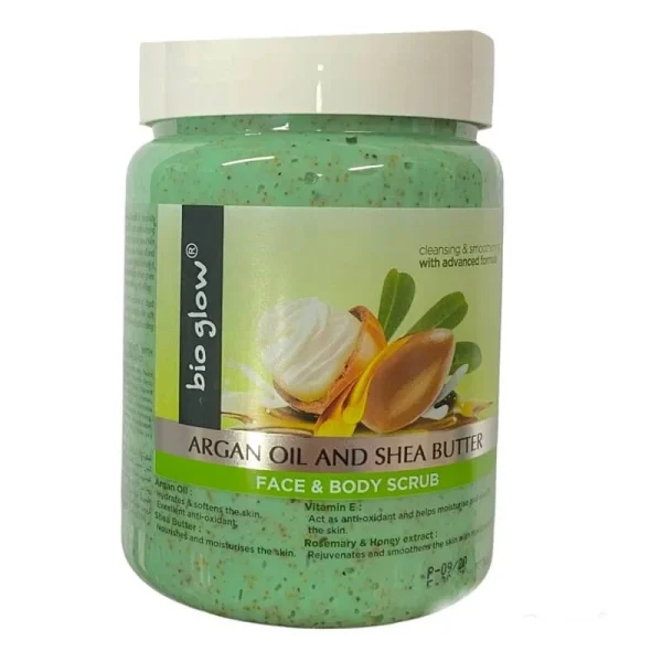 Bio Glow Argan Oil & Shea Butter Face & Body Scrub 500ml