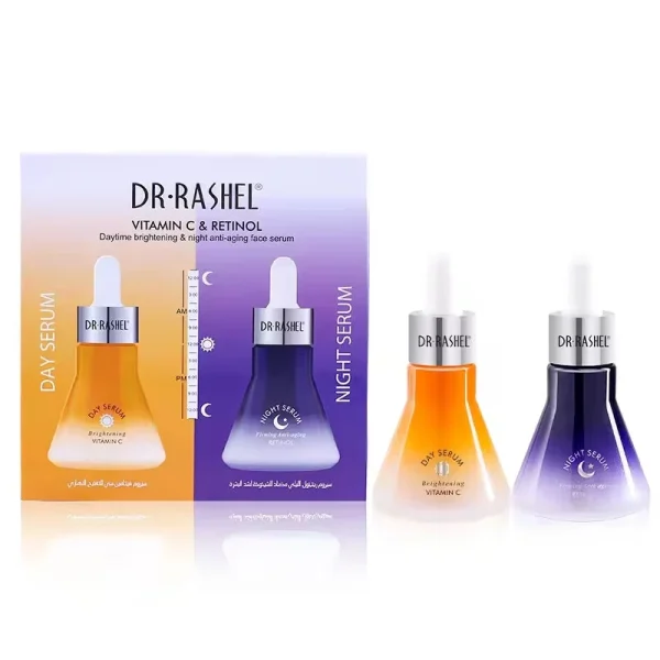 Dr Rashel Vitamin C & Rentinol Day & Night Face Serum 2 Pack - 30ml