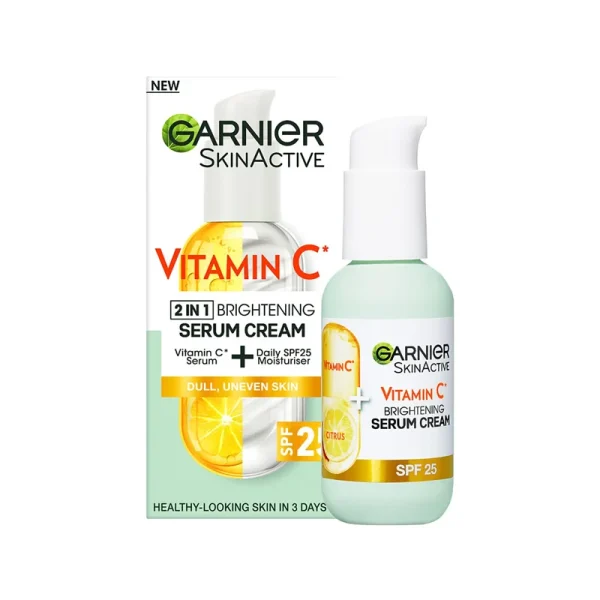 Garnier SKIN ACTIVE VITAMIN C 2IN1 BRIGHTENING SERUM CREAM SPF25