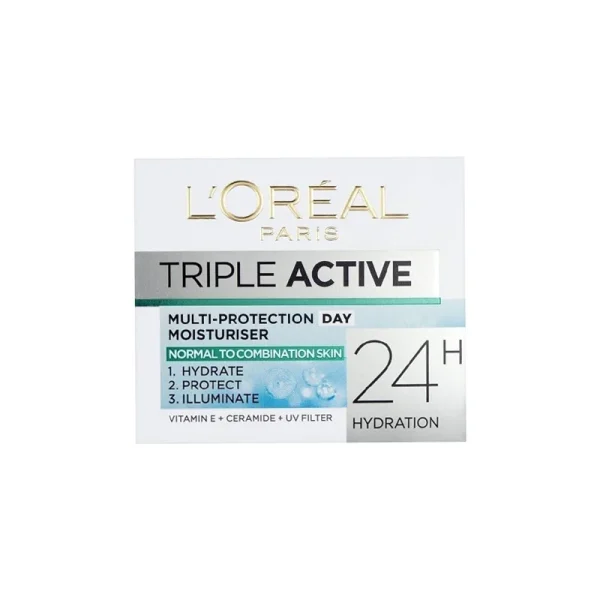L'Oréal Paris Dermo-Expertise Triple Active Day Multi-Protection Moisturizer - Normal And Combination Skin (50ml)