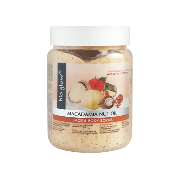 Bio Glow Macadamia Nut Oil Face & Body Scrub 500ml